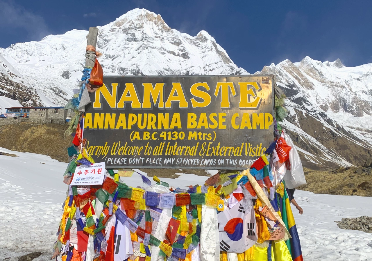 Glorious Annapurna Base Camp on the beautiful day