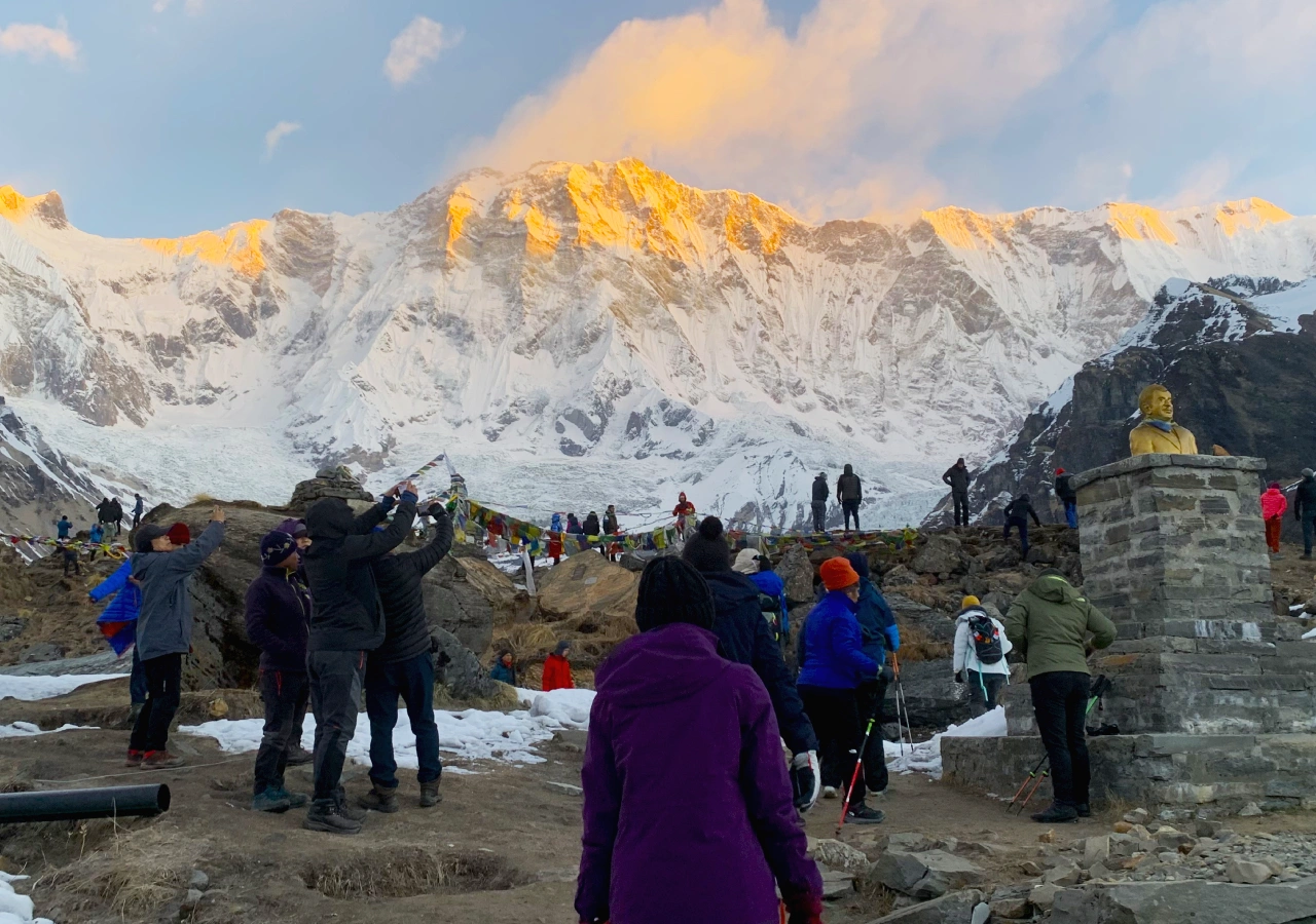 Annapurna Base Camp Trekking in Nepal with Sunrise at Annapurna Base Camp