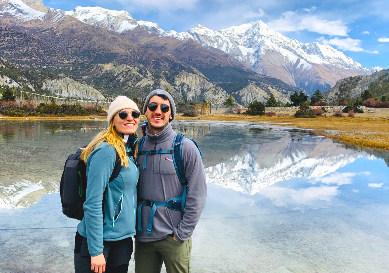 Annapurna Circuit Trek with beautiful himalayan scenery