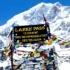 Manaslu Circuit Trekking Trail with Larke Pass and Himalayas in the Background