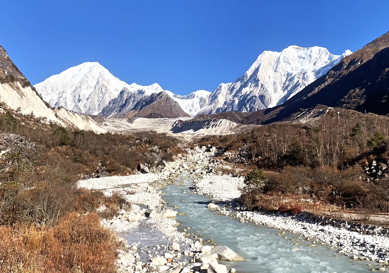Manaslu Circuit Trekking Route in Nepal with Magnificent Mountain View