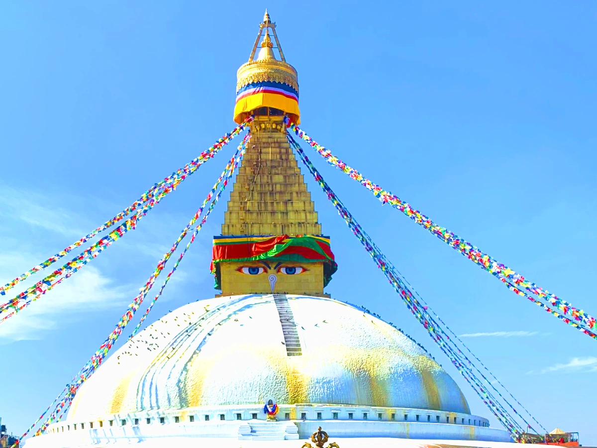 Serene Boudhanath Stupa in Kathmandu
