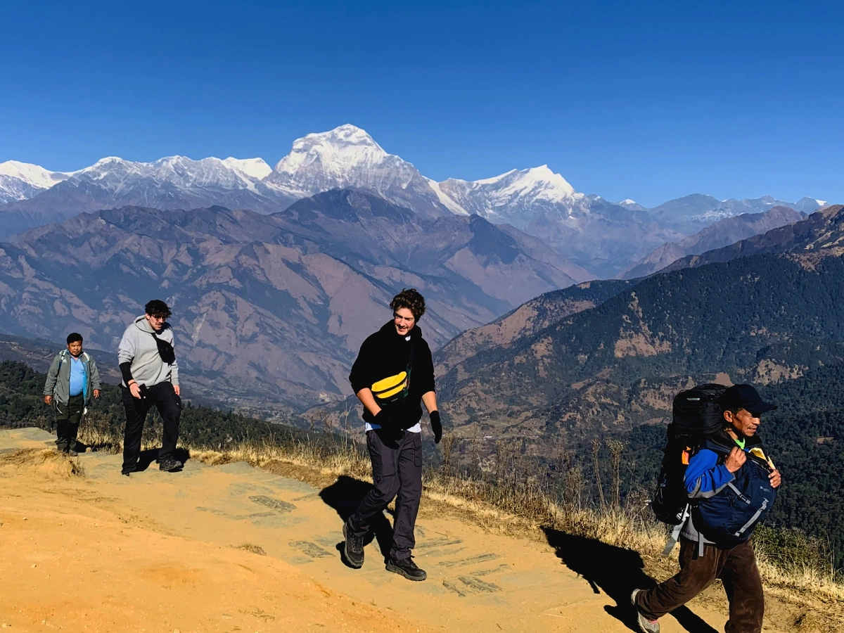 Annapurna Panorama Trek in Nepal with Mountain in Background