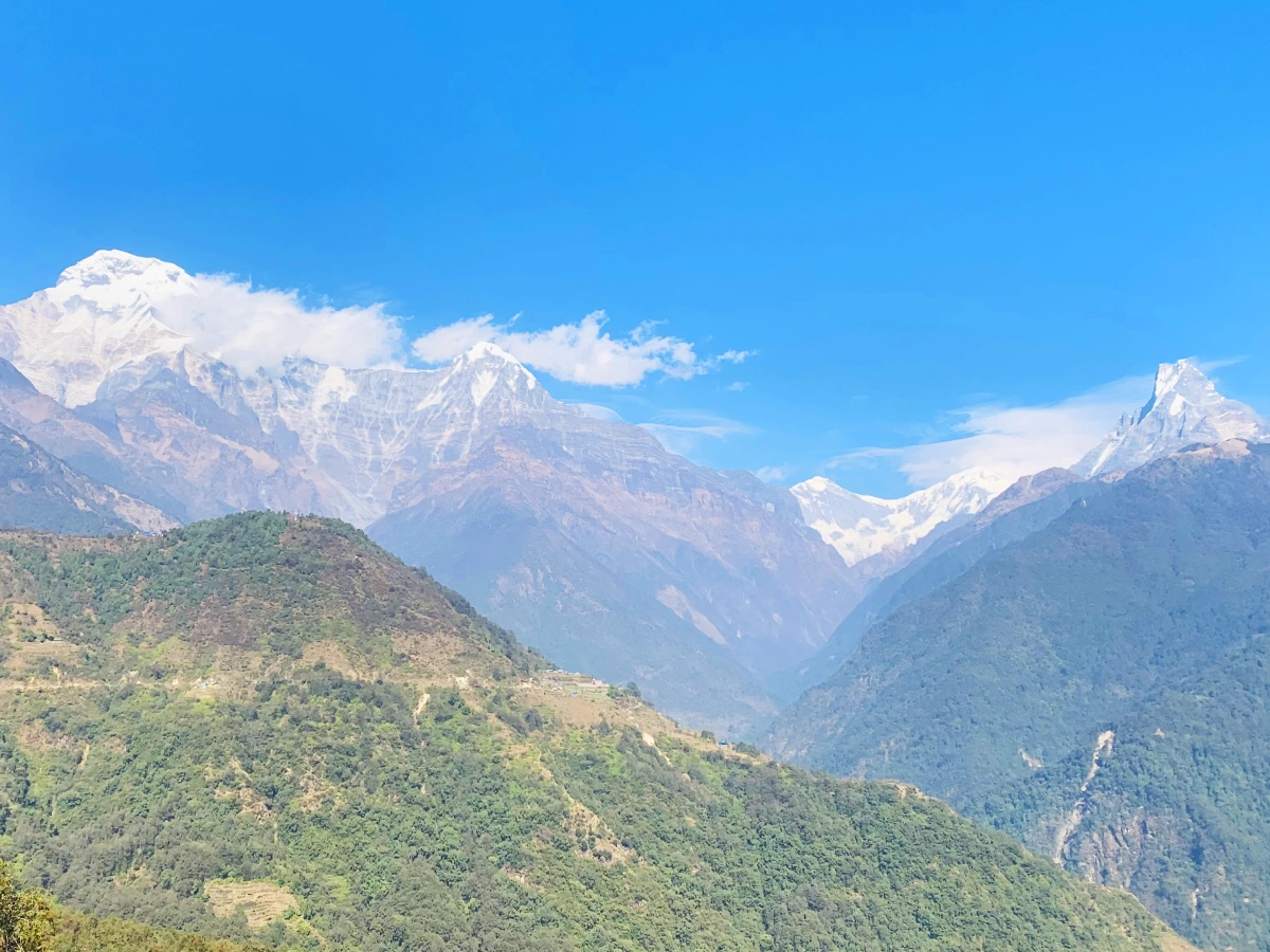 Spectacular Mountain View in Annapurna Nepal