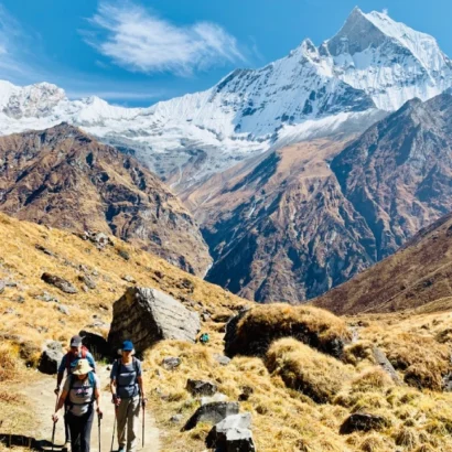 Annapurna base camp trek difficulty and annapurna base camp scenery while trekking nepal