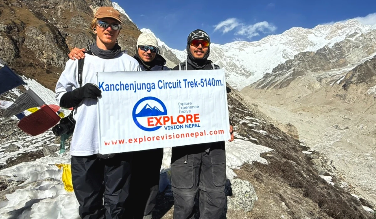 Kanchenjunga circuit trekking route nepal and mount kanchenjunga himalayas 