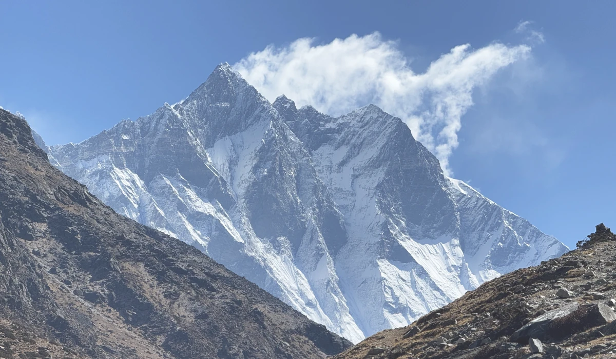 Fourth highest mountain in the world mount lhotse and himalayas nepal 