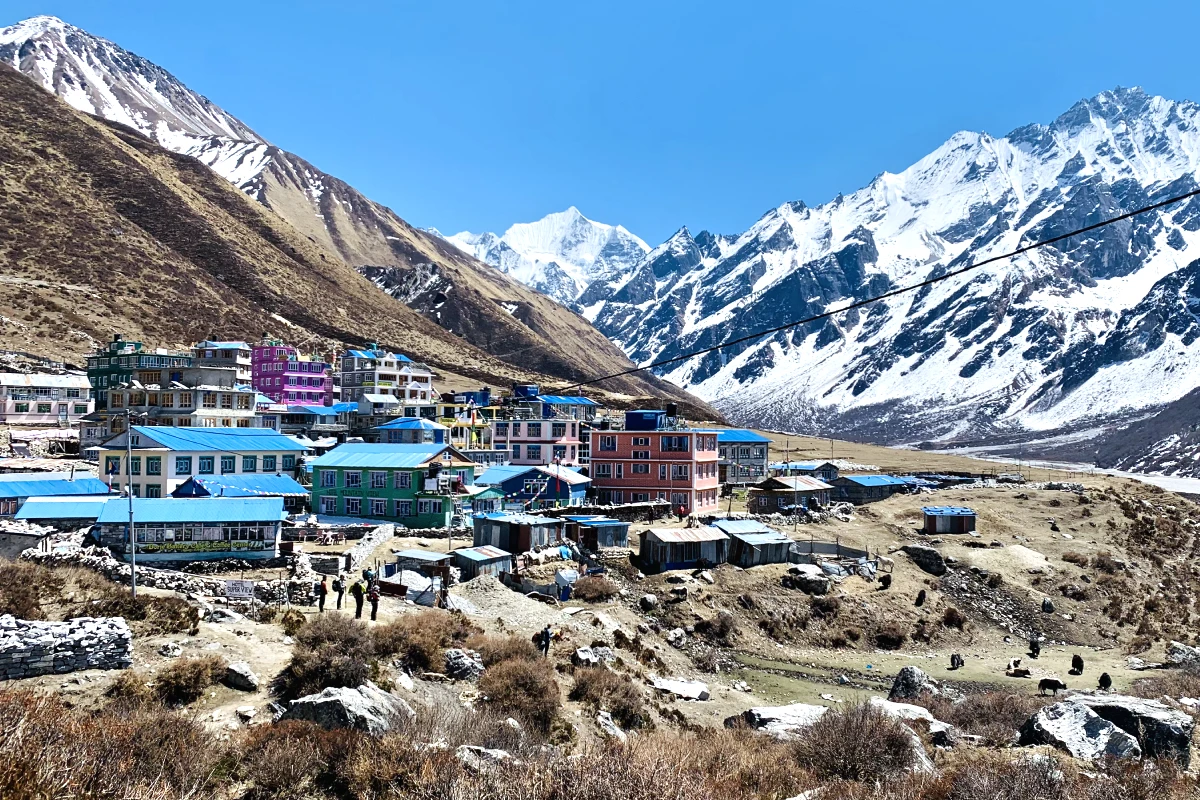Kyanjin Gompa Village along the Langtang Valley Trek Nepal