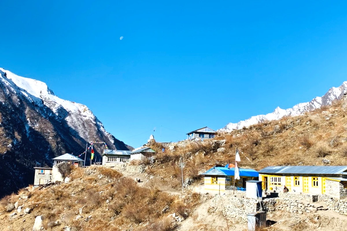 Local village in Langtang valley Nepal