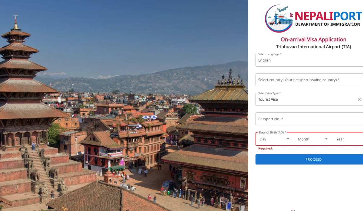 on arrival visa and permit information with immigration nepal