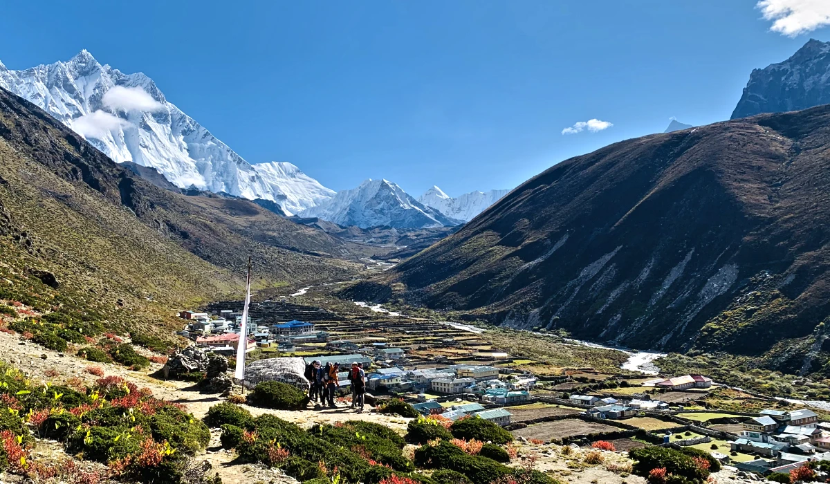 popular and picturesque sherpa village dingboche in everest nepal