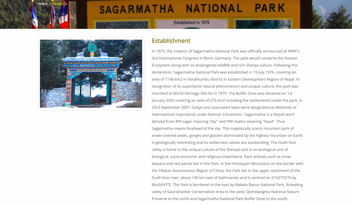 sagarmatha national park permit information with immigration nepal