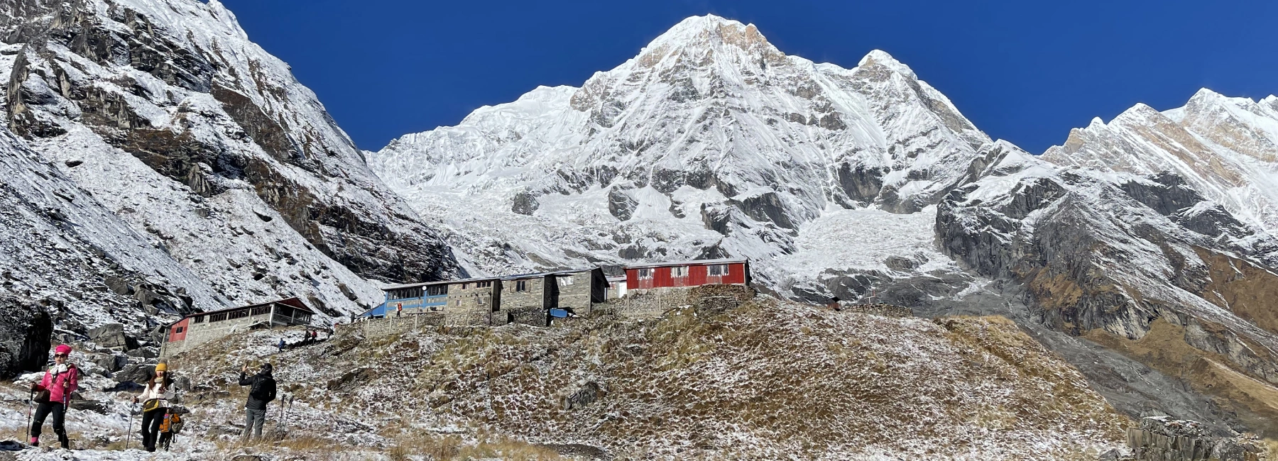 Annapurna region nepal banner image with annapurna base camp trail