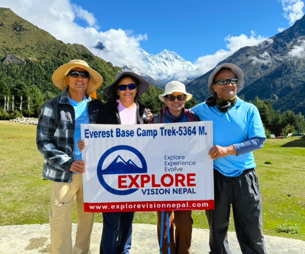 Explore vision nepal trek official banner of everest base camp trek nepal and everest himalayas in the background