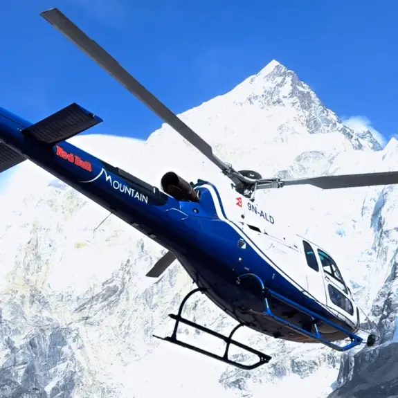 Everest base camp helicopter tour with fantastic everest mountain view in khumbu region nepal