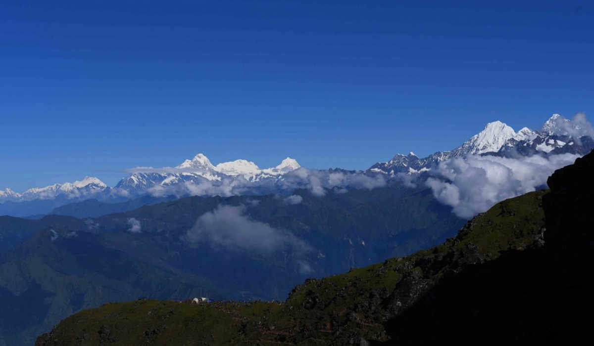 Gosainkunda lake journey during janaipurnima with serene mountain view along the langtang gosainkunda trek route