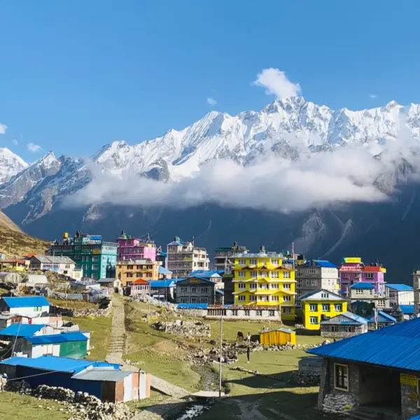 Traditional and beautiful Kyanjin Gompa village in Langtang valley trekking destination