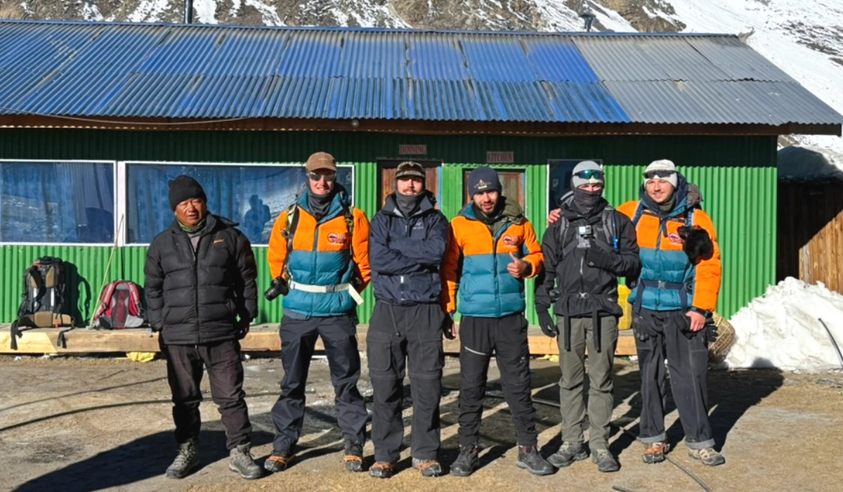 Trekkers from Explore Vision Nepal hiking on the Kanchenjunga circuit trekking route in eastern part of Nepal