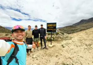 Choku La Pass on the Upper Mustang Trek with panoramic Himalayan scenery