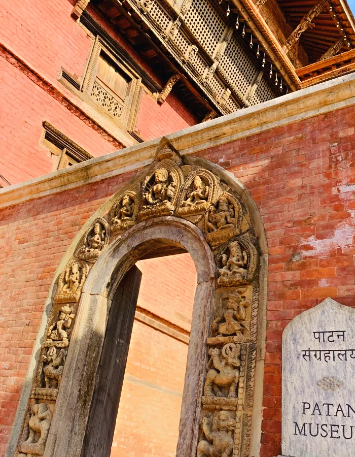 Entrance to Patan Museum inside Patan Durbar Square Nepal