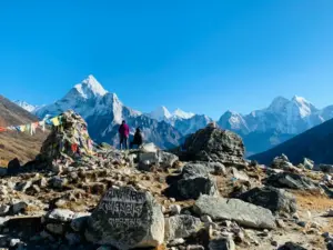 Himalayan views from Thukla Pass (4,820 m) along the Everest Base Camp Trek route