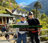 Everest base camp trail through scenic greenery and himalayan landscape in Nepal