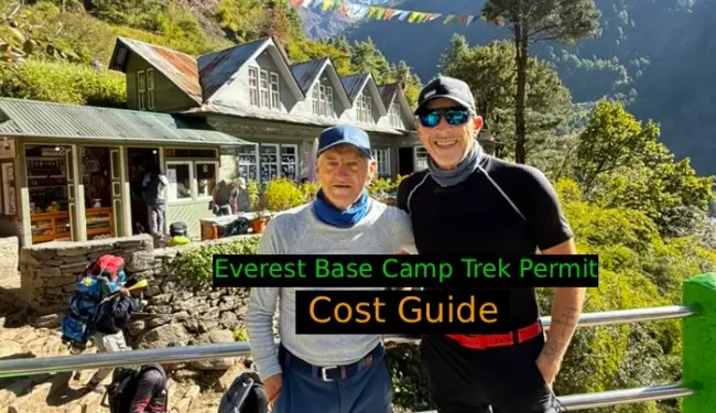 Everest base camp trail through scenic greenery and himalayan landscape in Nepal