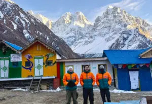 Kanchenjunga North Base Camp Trek group in the Kanchenjunga region Nepal